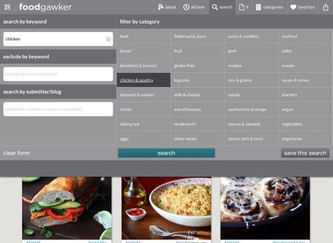 foodgawker for iPad screenshot