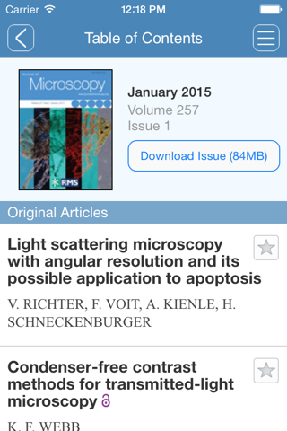 Journal of Microscopy screenshot 2