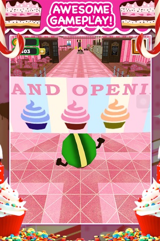 3D Cupcake Girly Girl Bakery Run Game PRO screenshot 2