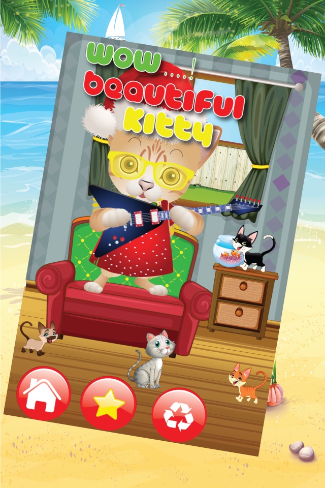 Cute Kitty Salon - Crazy little pet wash, dressup and cat makeover spa salon game screenshot 4