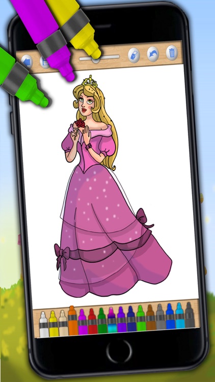 Paint and Color Princesses – magical coloring book
