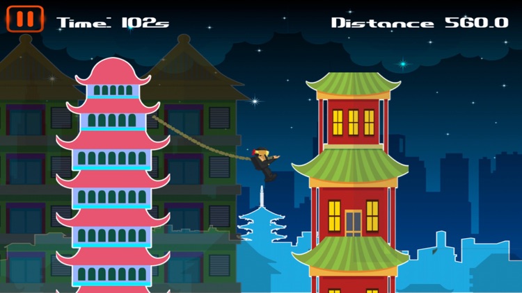 > Ninja Rope - Let The Clumsy Warrior Fly screenshot-3