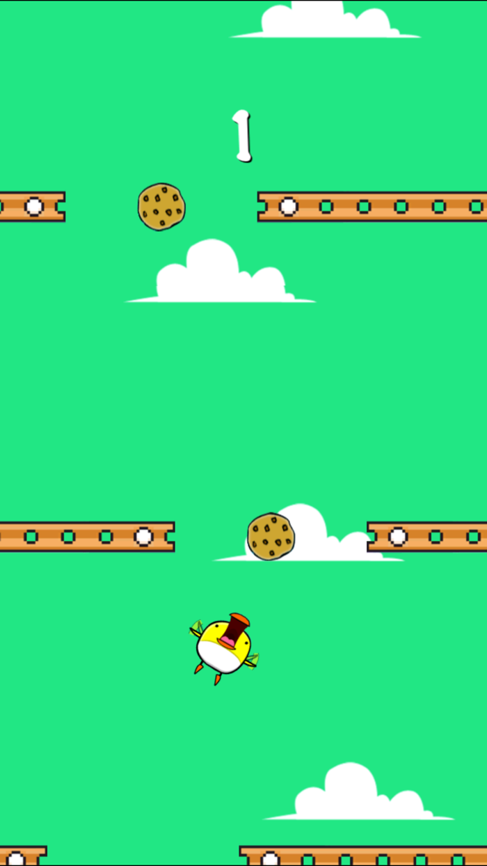 Cookie Bird Fly - Tap To Bounce And Eat Cookies But Dont Touch The Walls