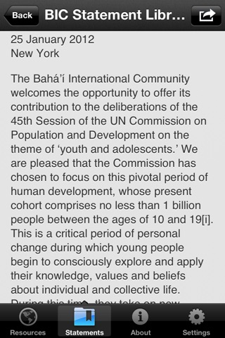 Baha'i International Community United Nations Office screenshot 4