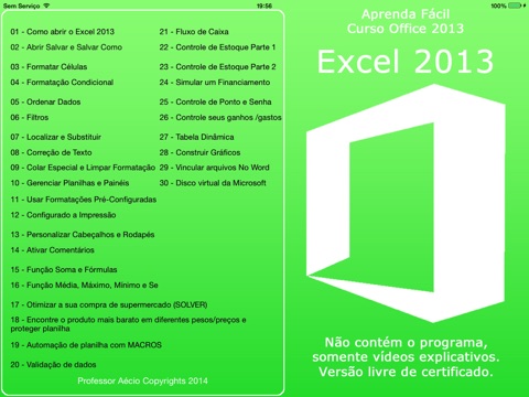 Tutorial for Excel 2013 HD Edition screenshot 2