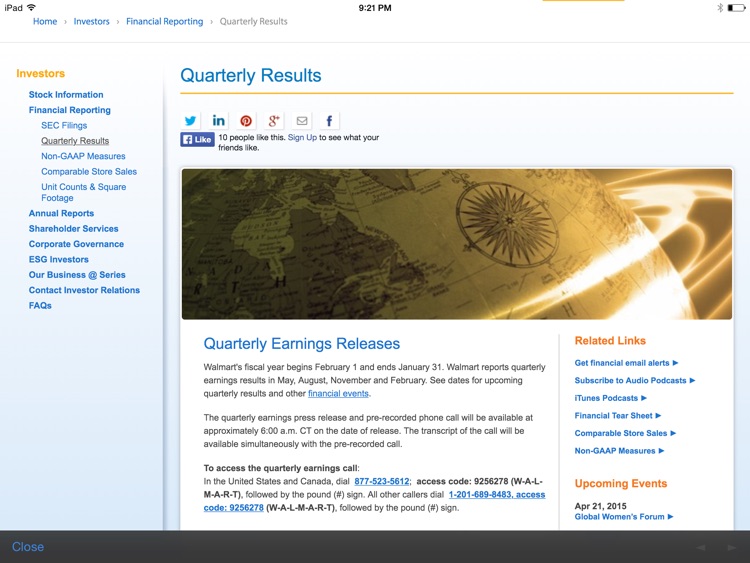 Walmart Investor Relations screenshot-4