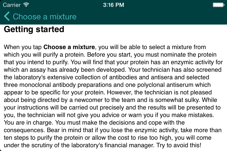 Protein Purification for iPhone screenshot 2