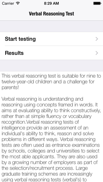 Kids IQ Verbal Reasoning Test