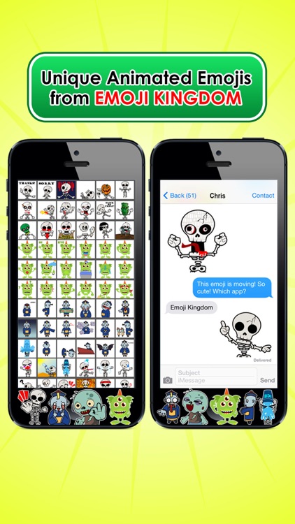 Emoji Kingdom 13  Free Skull Halloween Emoticon Animated for iOS 8