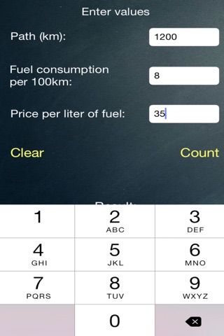 Fuel Calculator - Калькулятор топлива screenshot 2