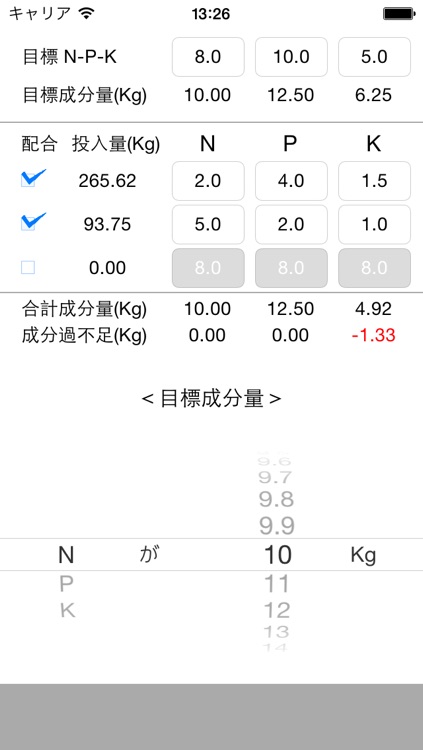 NPK配合 for iPhone