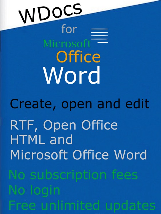 WDocs - Microsoft Office Word doc docx Edition & Open Office Document Edition