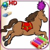 Livre de Coloriages pour les filles pour iPhone et iPod avec des crayons de couleurs - 50 dessins à colorier avec des princesses, des fées, des chevaux et plus - HD