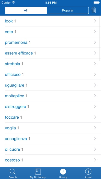 Italian <> English Dictionary + Vocabulary trainer Free screenshot-4