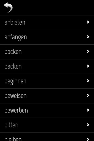 Enjoy Irregular verbs - Deutsch screenshot 2