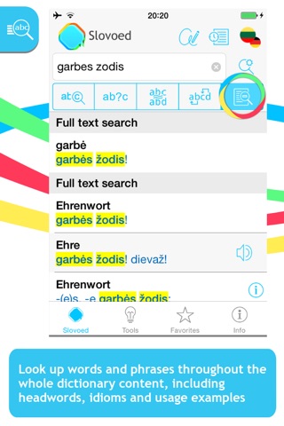 Lithuanian <-> German Slovoed Compact talking dictionary screenshot 2