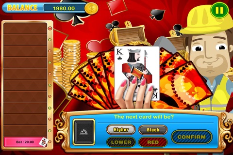 $$$ Hit it and Win Big Money High-Low Cash Casino Cards Games Pro screenshot 3