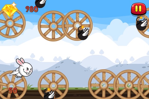 Aaah! It’s Flappy the Crazy Rabbit Vs Angry Clumsy Bombs! HD Free screenshot 3