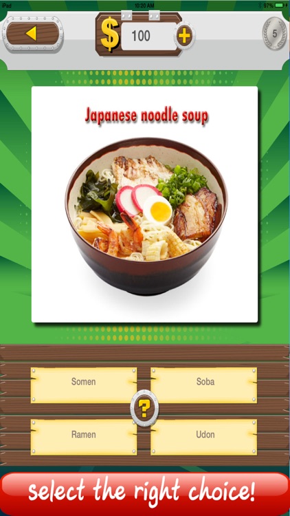 Japanese Cuisine Quiz Game - Free app for guess Pic of Japan food recipe menu screenshot-3