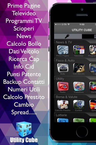 AppItaliane 60 in 1 (Utility Cube italiano calcola e ricerca serie di applicazioni utili a rinnovare la tua home con il tuo coltellino svizzero ) screenshot 2