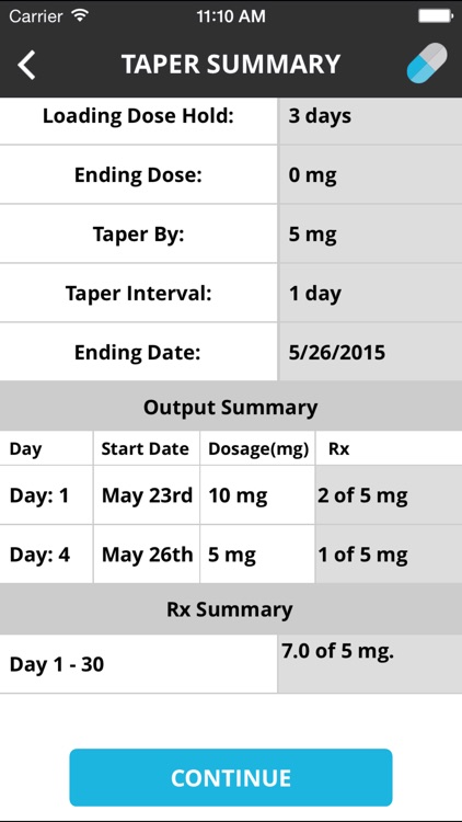 Steroid Taper Calculator TM screenshot-4