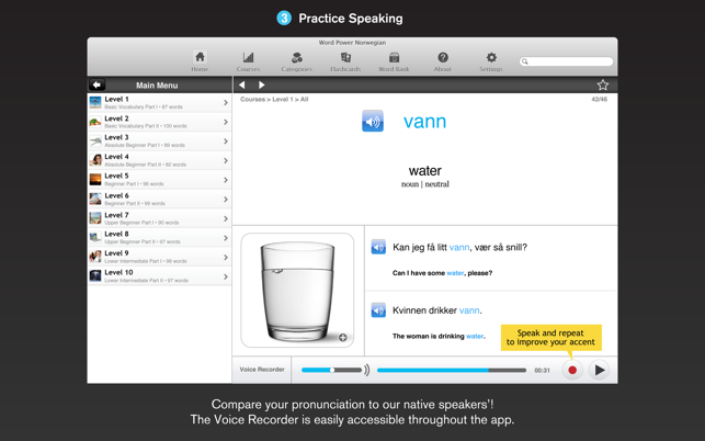 WordPower Learn Norwegian Vocabulary by InnovativeLanguage.c(圖3)-速報App