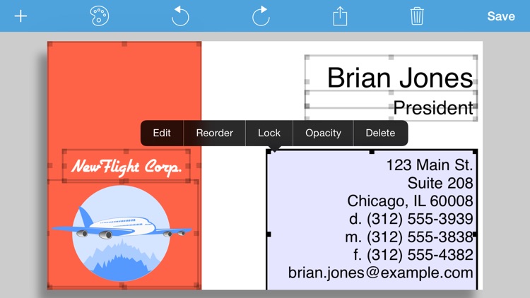 BusinessCardMaker for iOS - Design and print a business card screenshot-3