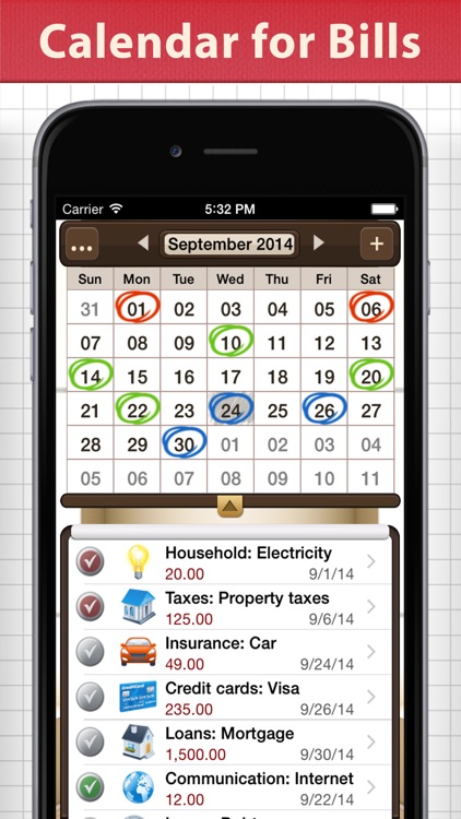 Bills for iPhone