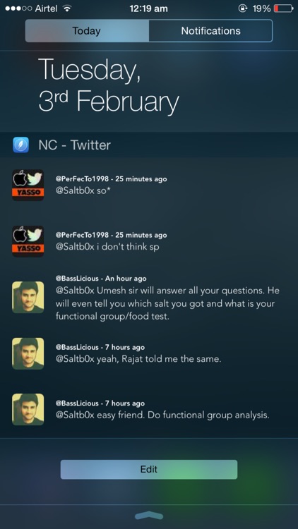 NC - Twitter Widget for Notification Center