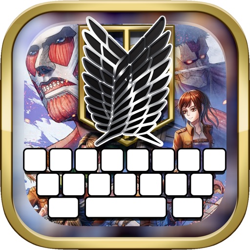 Manga & Anime Keyboard : Custom Color & Wallpaper Themes in Attack on Titan Style