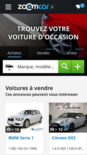 Zoomcar.fr | Annonces voitures occasion - Cote auto et depot(圖1)-速報App