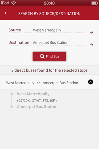 FindBus@Hyd screenshot 2