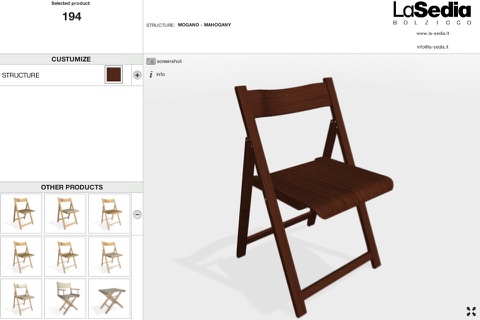 La Sedia 3D Configurator screenshot 2