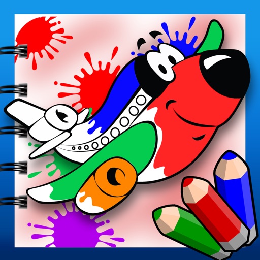 Planes Aircraft & Jets Coloring Book - All Styles & Ages! iOS App