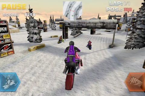 Snow Bike Racing Lite screenshot 3