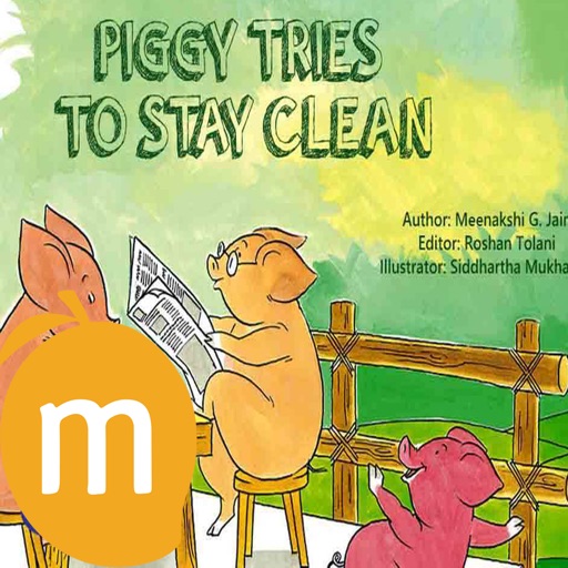 Piggy Tries To Stay Clean  - Interactive eBook in English for children with puzzles and learning games