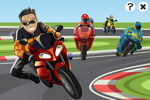 A Motorbike Learning Game for Children on a Racing Track screenshot 2