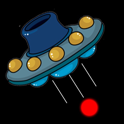 Red Space Ball - UFO Coming Icon