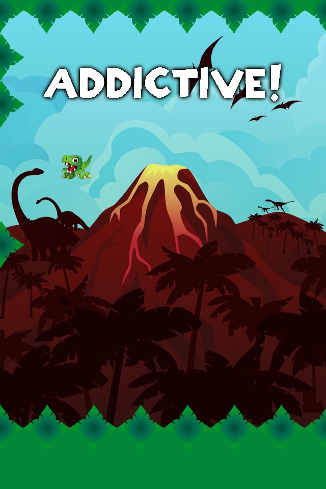 Bouncy Dino Hop - The Best of Dinosaur Games with Only One Life screenshot 2
