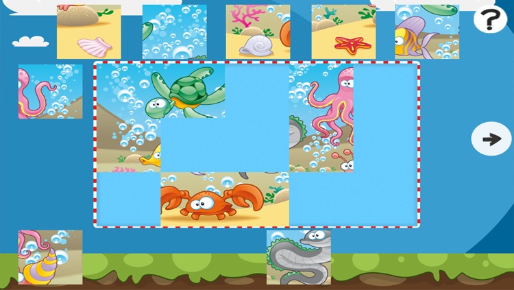 An Ocean Jigsaw Puzzle for Pre-School Children with Animals of the Sea