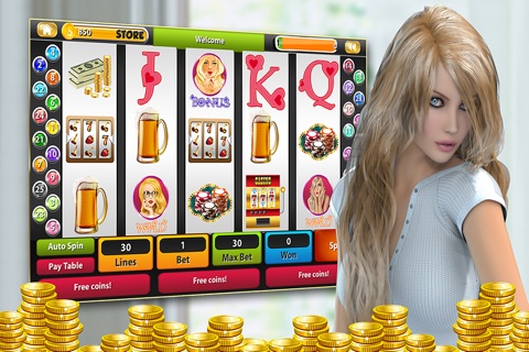Blonds Slot Machine - House of Gold! Best Vegas Free Vacation Casino! screenshot 2