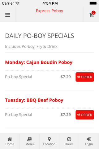 Express Po-boy Online Ordering screenshot 2