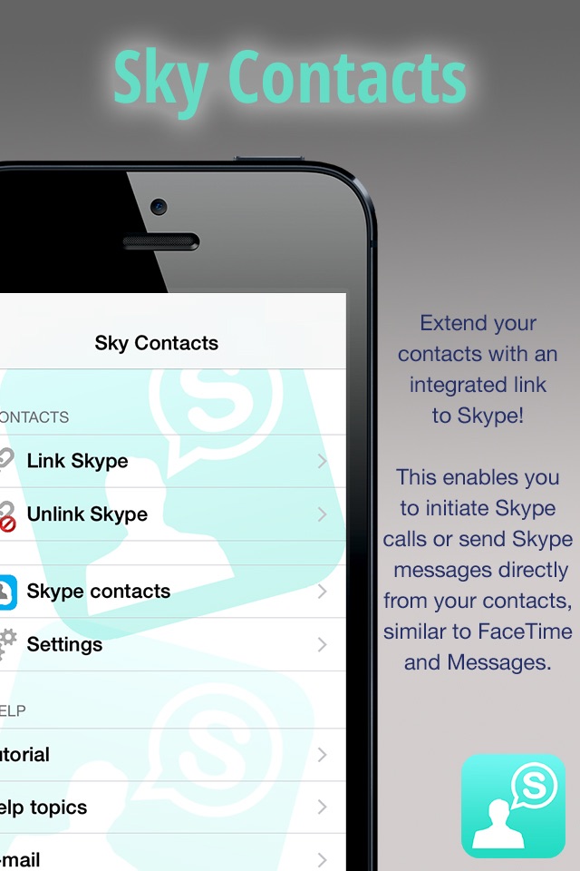 Sky Contacts - Start Skype calls and send Skype messages from your contacts screenshot 3