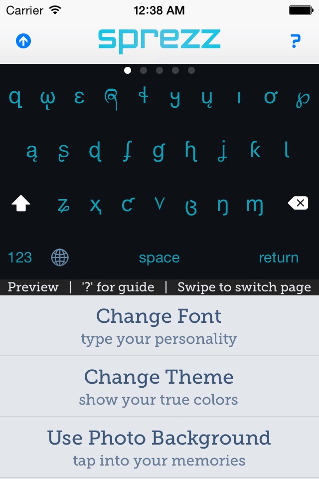 Sprezz - Custom Keyboard Themes and Fonts screenshot 2