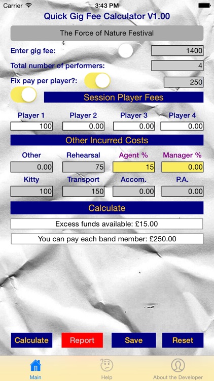 Gig Fee Calculator V1.00