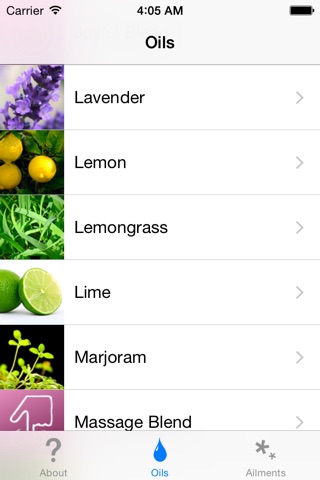 Therapeutic Oils Mobile screenshot 2