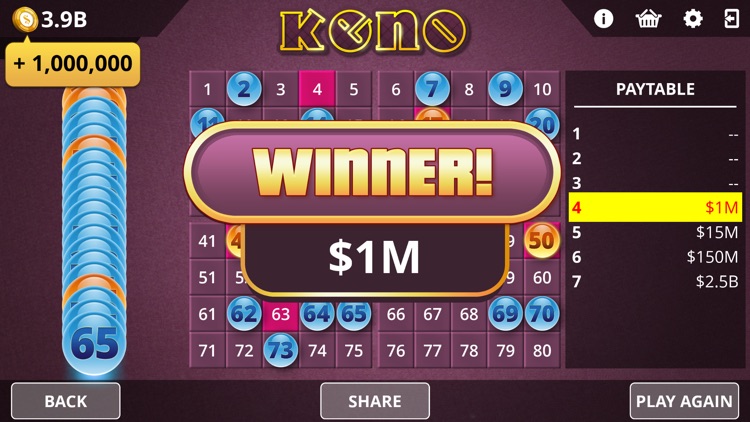 Keno - Royal Online Casino