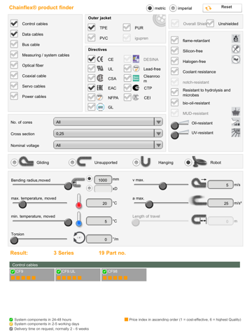 chainflex® product finder screenshot 4