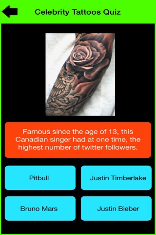Celebrity Tattoos Quiz Guess Trivia Puzzle screenshot 3