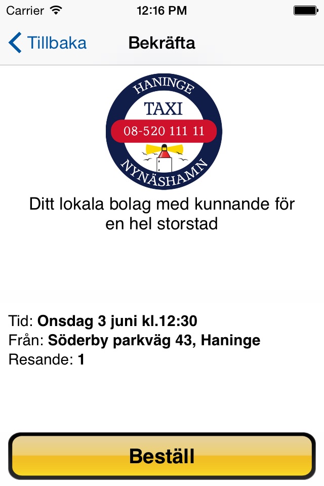 Haninge & Nynäshamns Taxi screenshot 4